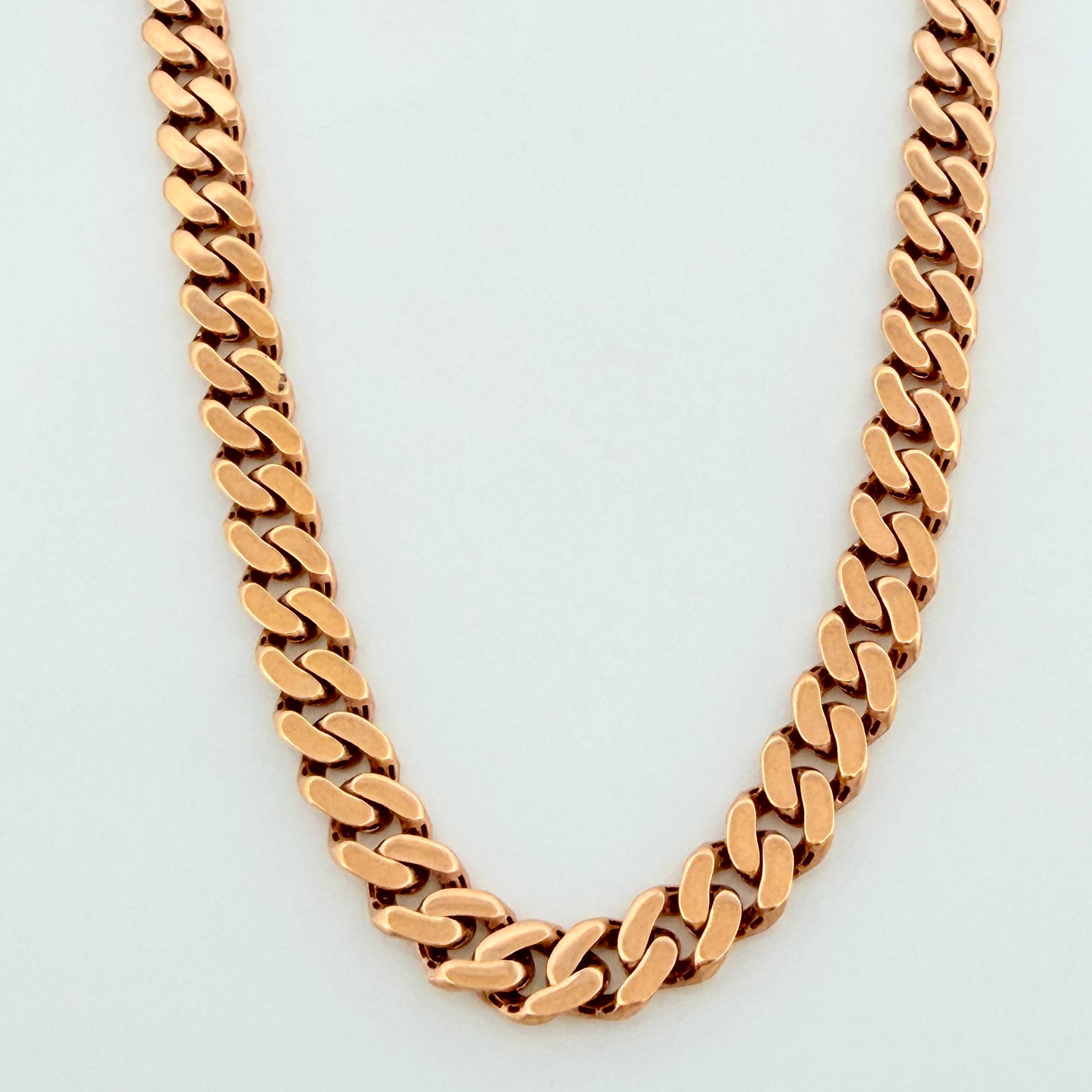 Cadena Cubana 18.85g / 24 in / 4.7mm Oro Rosa 18K