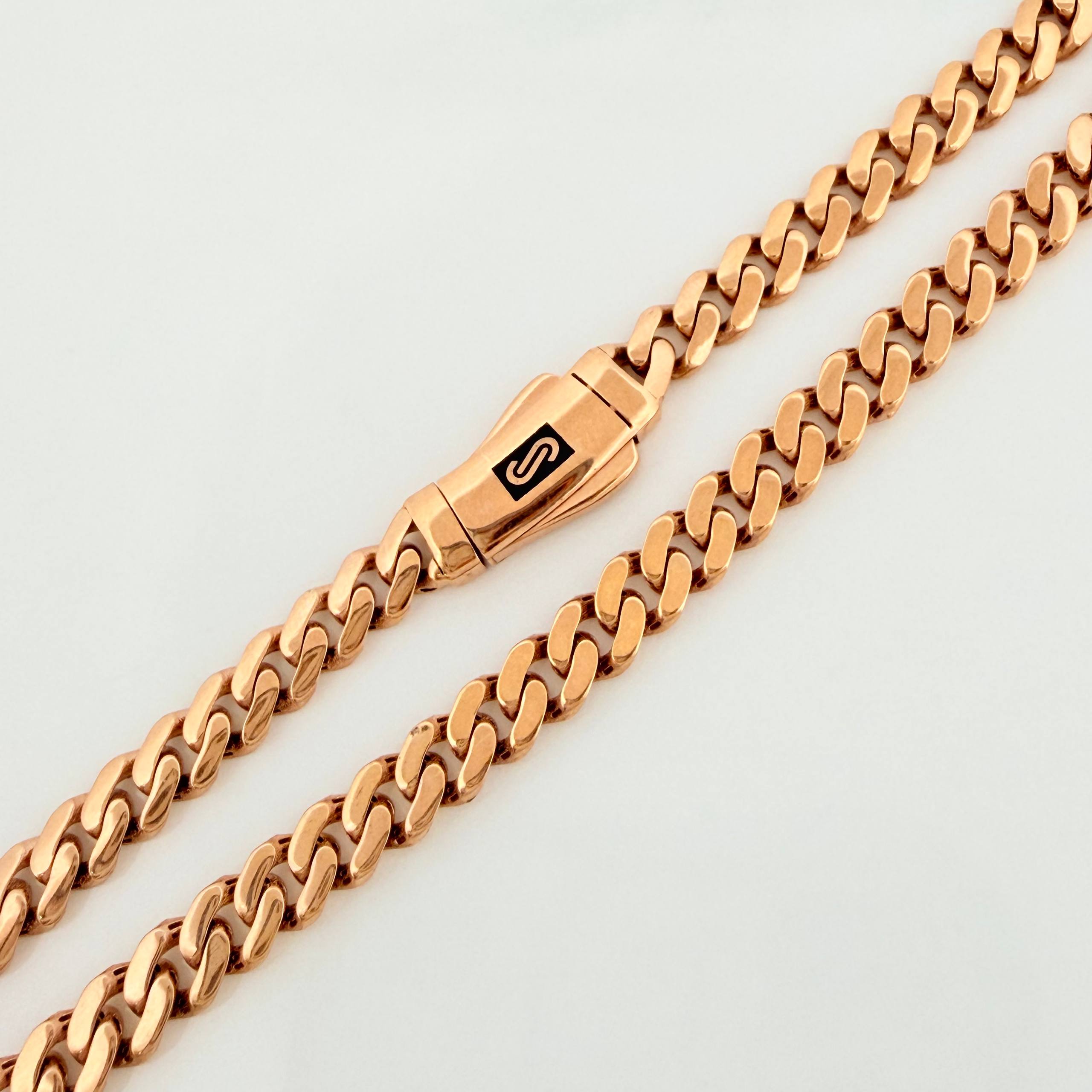 Cadena Cubana 18.85g / 24 in / 4.7mm Oro Rosa 18K