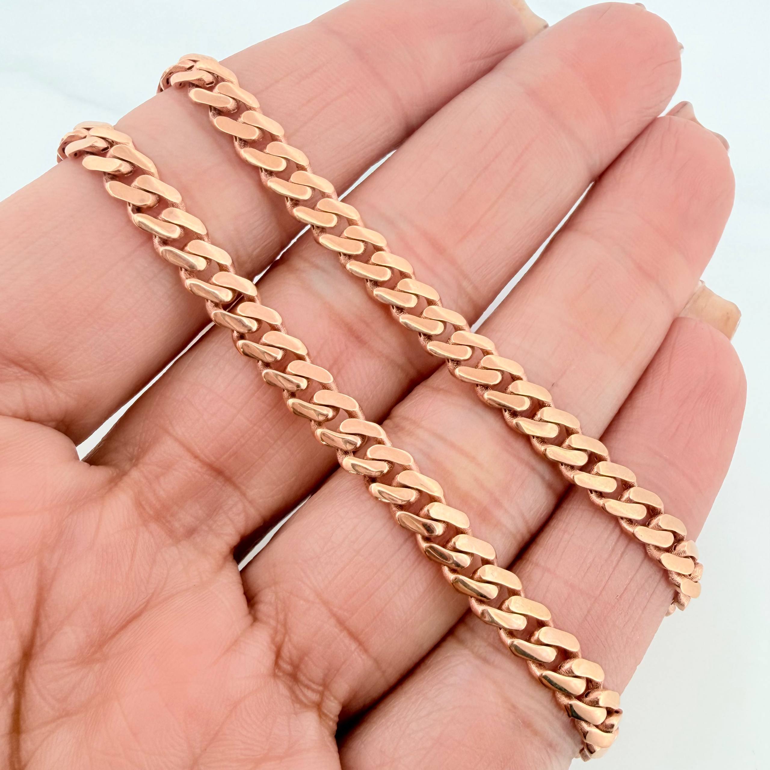 Cadena Cubana 18.85g / 24 in / 4.7mm Oro Rosa 18K