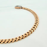 Pulso Cubano infinito 7.2g / 8 1/4 in / 4.8mm Oro Rosa 18K