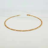 Tobillera Figaro 2.2g / 9 3/4 in / 3mm Oro Amarillo 18K
