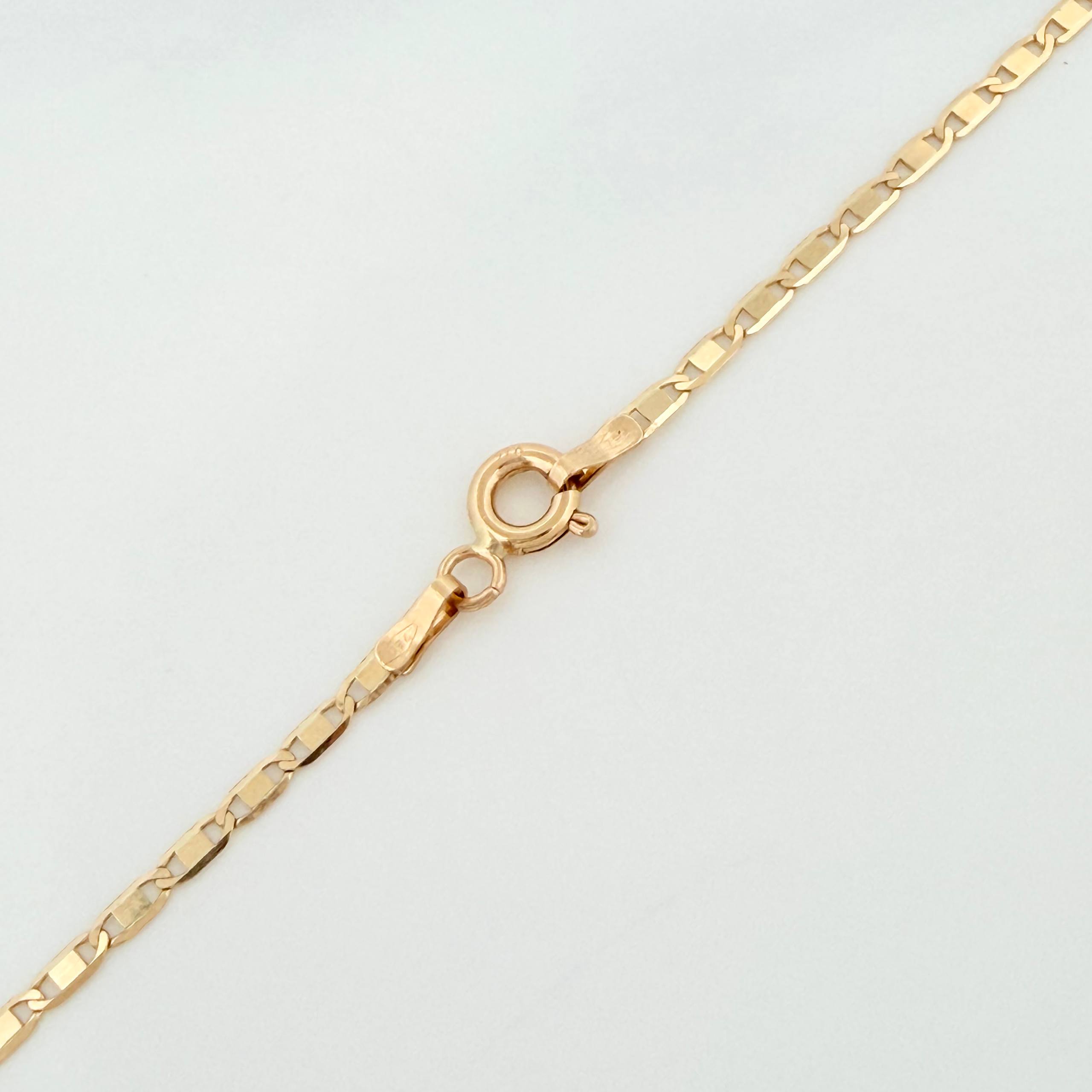 Cadena Escalera plana 3g / 23 1/2 in / 1.45mm Oro Amarillo 18K