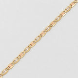 Pulso Escalera plana 1.4g / 7 1/4 in / 2.2mm Tres Oros 18K
