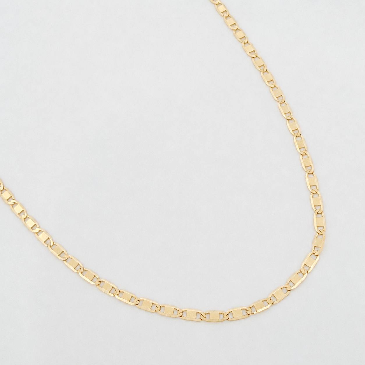 Cadena Escalera plana 3g / 23 1/2 in / 1.45mm Oro Amarillo 18K