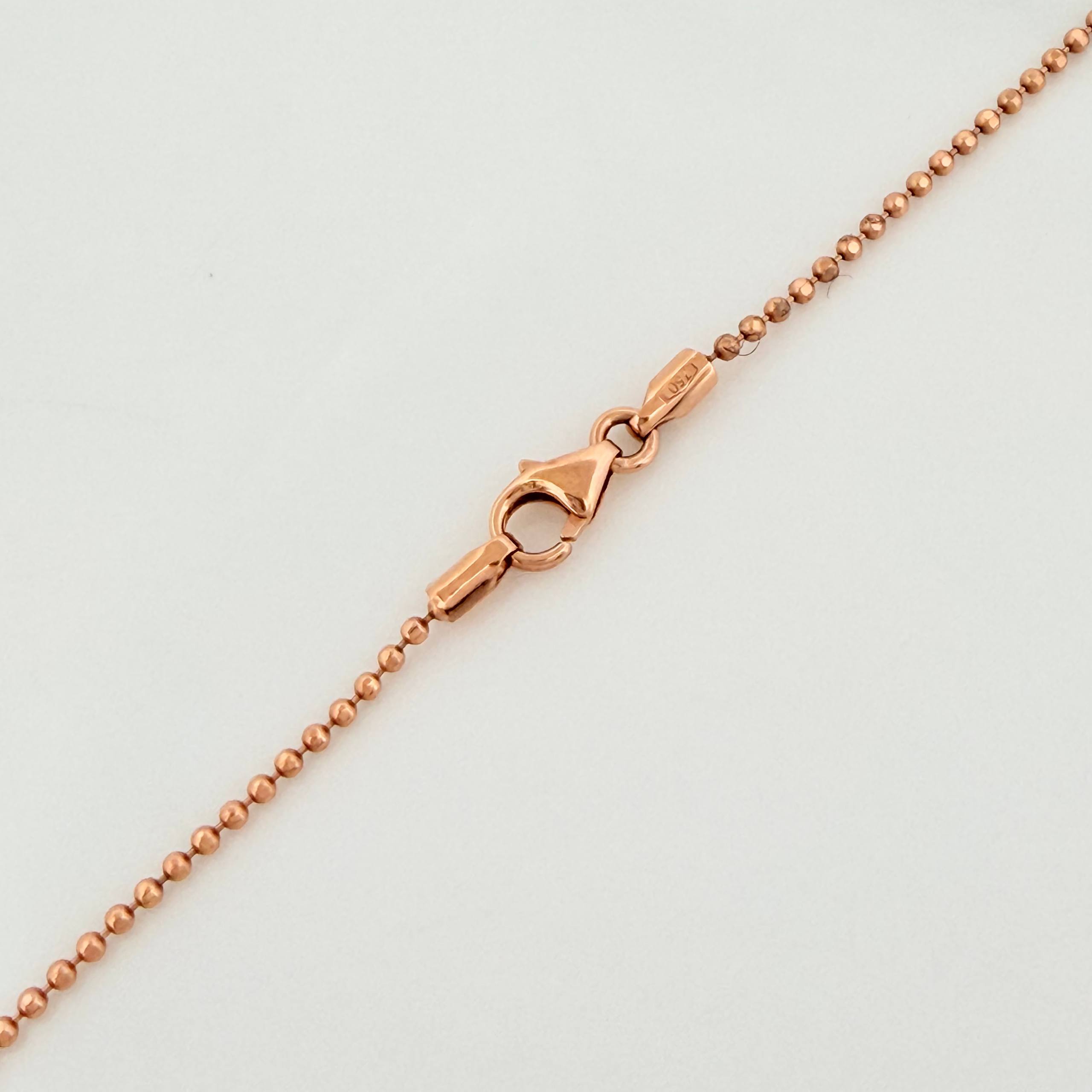 Cadena Militar 3.7g / 23 1/2 in / 0.9mm Oro Rosa 18K