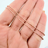 Cadena Militar 7.25g / 23 1/2 in / 1mm Oro Rosa 18K