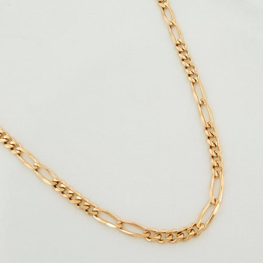 Cadena Figaro 10.3g / 20 in / 1.7mm Oro Amarillo 18K