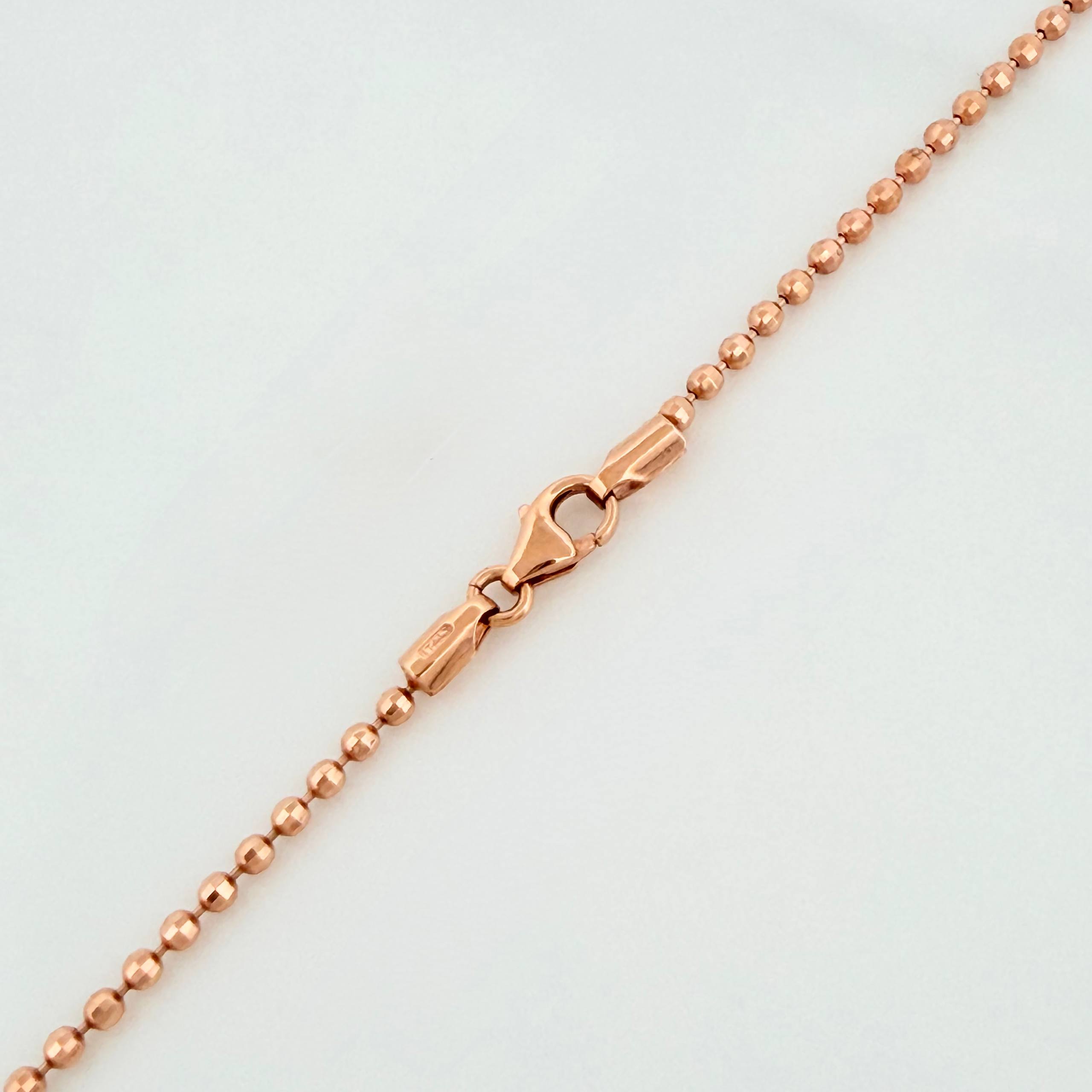 Cadena Militar 8.6g / 23 1/2 in / 1mm Oro Rosa 18K