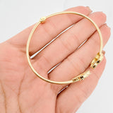 Pulso Aro Trebol 7.2g / 6 3/4 in / 2mm Oro Amarillo 18K