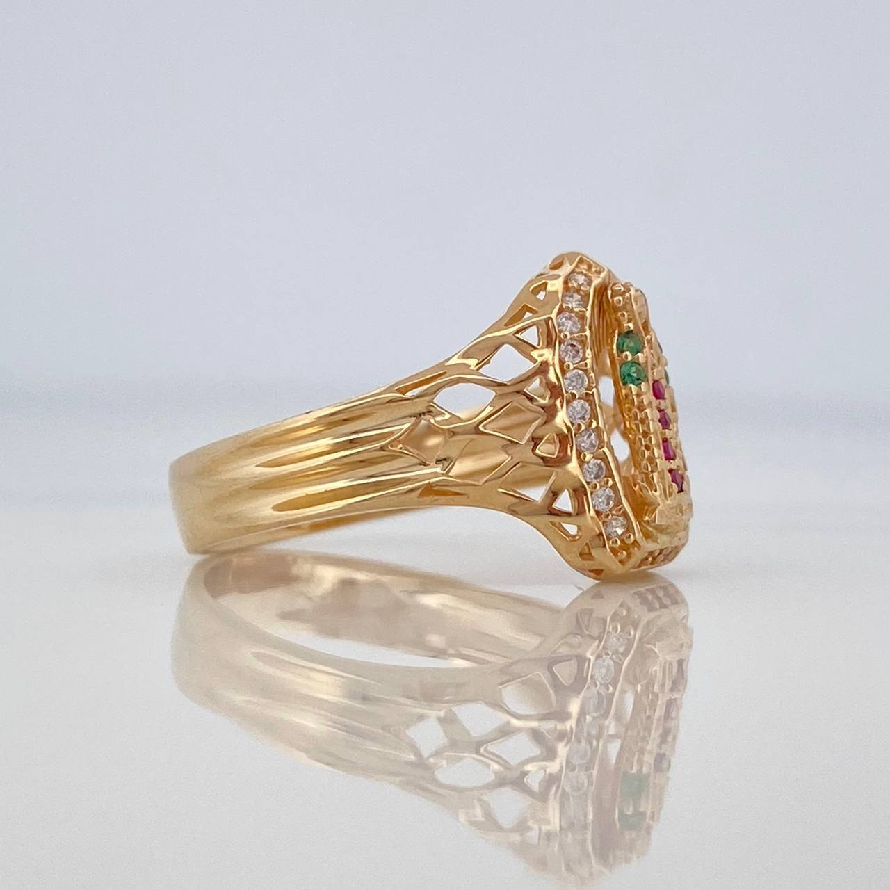 Anillo Virgen De Guadalupe 3.5 g / T7 Oro Amarillo 18K