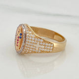 Anillo Virgen De Guadalupe 4.6 g / T7 3/4 Tres Oros 18K