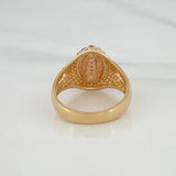 Anillo Virgen De Guadalupe 4.6 g / T7 3/4 Tres Oros 18K
