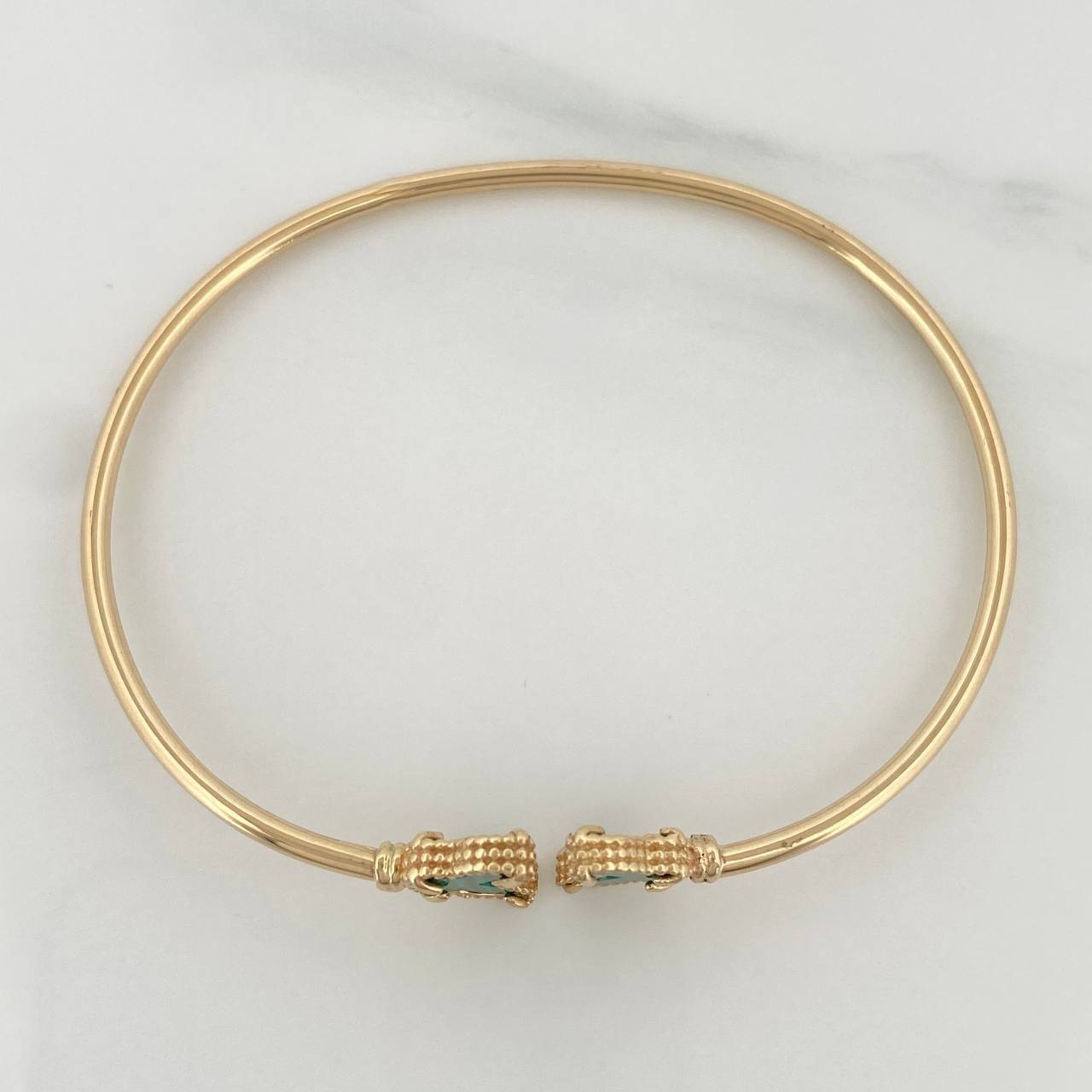 Bracelet Hoop Butterflies 3.2 g / 6 1/4 in / 1.6 mm Yellow Gold 18K