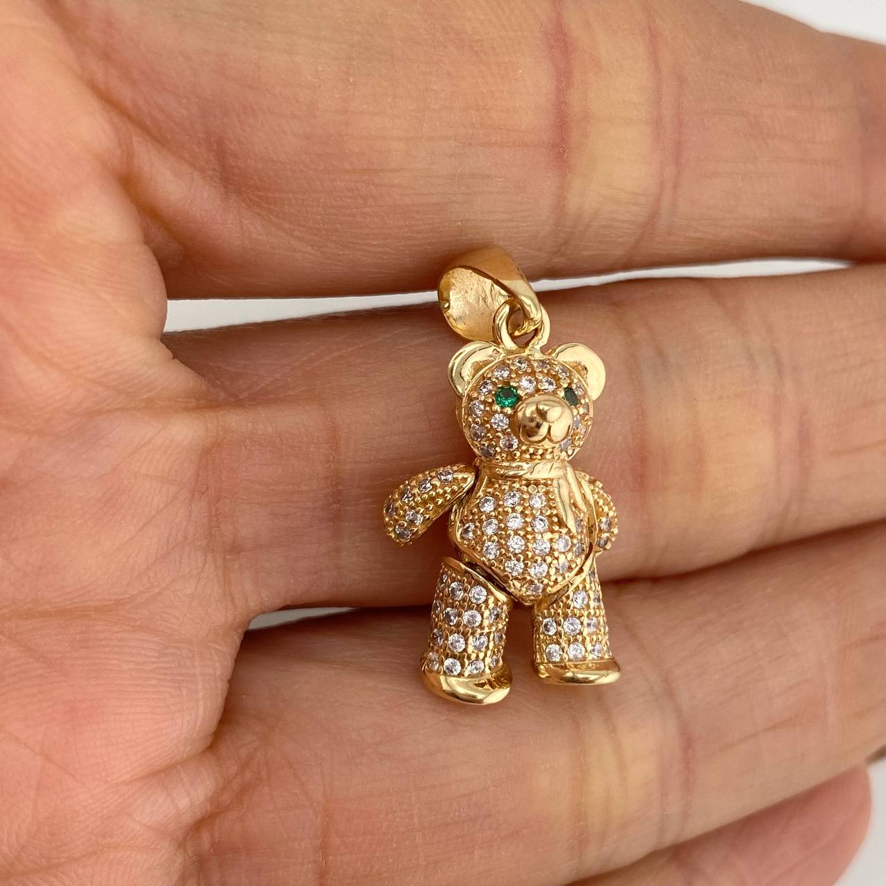 Articulated Bear Pendant 4.7 g / 1 1/4 in 18K Yellow Gold