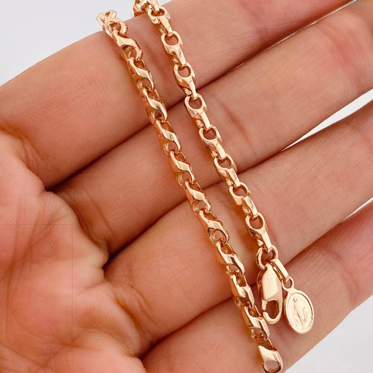 Rustic Spike Anklet 12.2g / 10 1/4 in / 3.33mm 18K Rose Gold