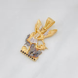 Pendant Saint Michael Archangel 4.55g / 1 1/4 in Three Golds 18K