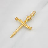 Dije Cruz Clavo 4.15g / 1 1/2 in Oro Amarillo 18K