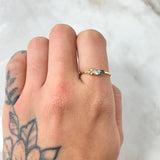 Anillo Solitario Trio Chispa 1.05gr / T6 1/4 / Oro Amarillo 18K