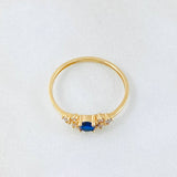 Anillo Solitario Flores Delicadas 1gr / T5 1/2 / Oro Amarillo 18K