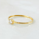 Anillo Solitario 0.7gr / T4 3/4 / Oro Amarillo 18K ©