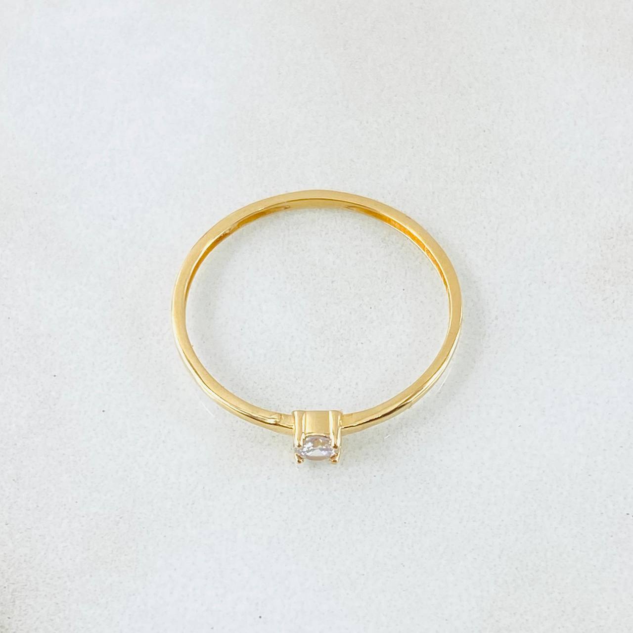 Solitaire Ring 0.7gr / T6 3/4 / 18K Yellow Gold ©