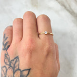 Solitaire Ring 0.7gr / T6 3/4 / 18K Yellow Gold ©