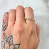 Anillo Solitario Trio Chispa 1gr / T6 1/2 / Oro Amarillo 18K