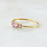 Anillo Solitario Trio Chispa 1gr / T6 1/2 / Oro Amarillo 18K