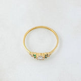 Anillo Solitario Flores Delicadas 1.1gr / T6 1/4 / Oro Amarillo 18K