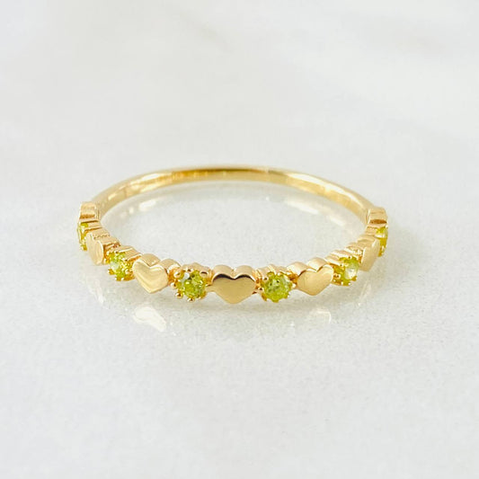 Anillo Corazones Intercalados 1.15gr / T6 1/4 / Oro Amarillo 18K *