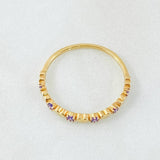 Anillo Corazones Intercalados 1.25gr / T7 1/4 / Oro Amarillo 18K