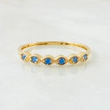 Anillo Linea de Ojos 1.2gr / T8 / Oro Amarillo 18K