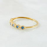 Anillo Linea de Ojos 1.2gr / T8 / Oro Amarillo 18K