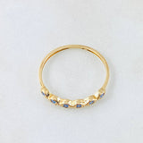 Anillo Linea de Ojos 1.2gr / T8 / Oro Amarillo 18K