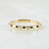Anillo Corazones Intercalados 1gr / T7 3/4 / Oro Amarillo 18K