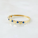 Anillo Corazones Intercalados 1gr / T7 3/4 / Oro Amarillo 18K