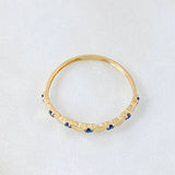 Anillo Corazones Intercalados 1gr / T7 3/4 / Oro Amarillo 18K
