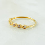Anillo Linea de Ojos 1.2gr / T6 1/2 / Oro Amarillo 18K