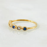 Anillo Linea de Ojos 1.05gr / T5 3/4 / Oro Amarillo 18K