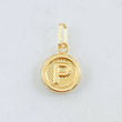 Dije Letra P 0.6gr / 3/4 in / Oro Amarillo 18K