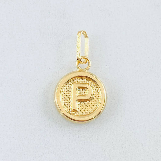 Dije Letra P 0.6gr / 3/4 in / Oro Amarillo 18K
