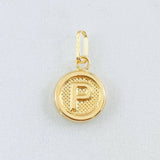 Dije Letra P 0.6gr / 3/4 in / Oro Amarillo 18K