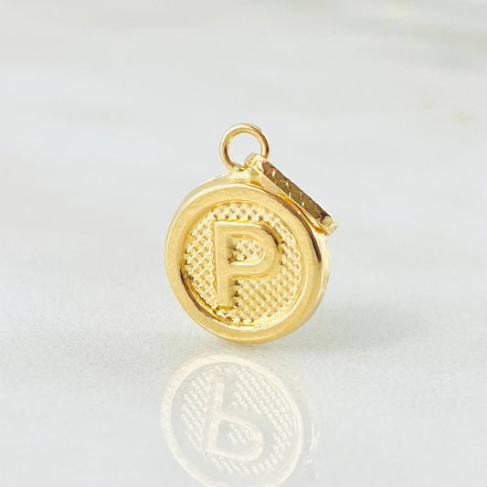 Dije Letra P 0.6gr / 3/4 in / Oro Amarillo 18K