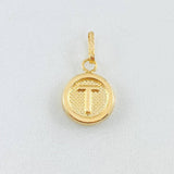 Dije Letra T 0.6gr / 3/4 in / Oro Amarillo 18K
