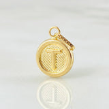 Dije Letra T 0.6gr / 3/4 in / Oro Amarillo 18K