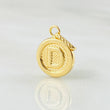 Dije Letra D Circulo Texturizado 0.4gr / 1/2 in / Oro Amarillo 18K ©