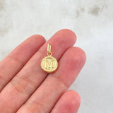 Dije Letra M 0.6gr / 3/4 in / Oro Amarillo 18K
