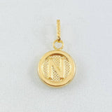 Pendant Letter N 0.65gr / 3/4 in / 18K Gold