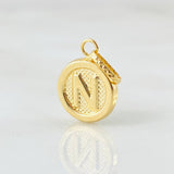 Dije Letra N 0.6gr / 3/4 in / Oro Amarillo 18K