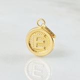 Pendant Letter E 0.6gr / 3/4 in / 18K Gold ©